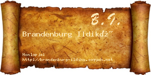 Brandenburg Ildikó névjegykártya