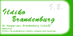 ildiko brandenburg business card